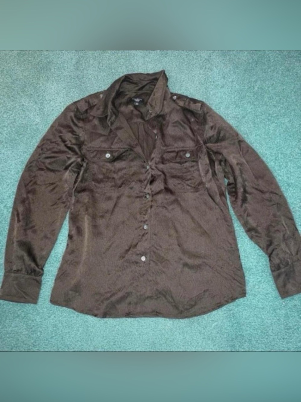 Talbots 100% Silk Button Down Blouse - Picture 2 of 5